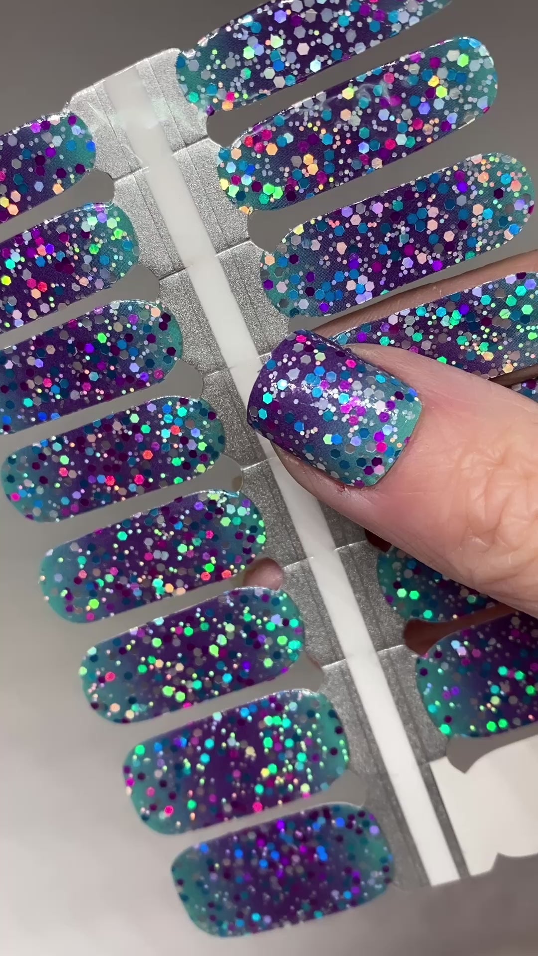 Mermaid Bling Glitter Nail Wraps